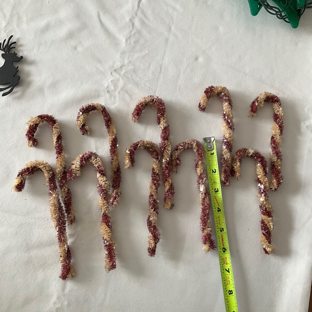 Bottle brush candy canes set 10